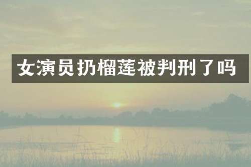 女演员扔榴莲被判刑了吗
