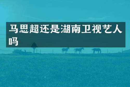 马思超还是湖南卫视艺人吗
