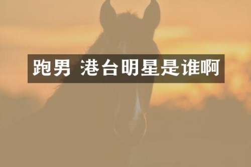 跑男 港台明星是谁啊