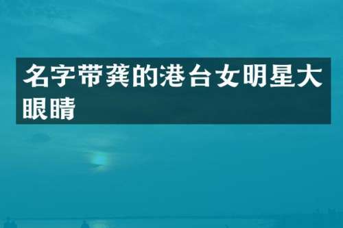 名字带龚的港台女明星大眼睛