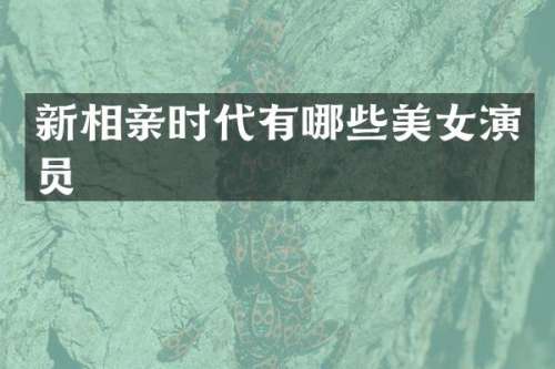 新相亲时代有哪些演员