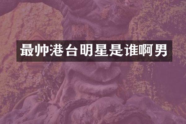 最帅港台明星是谁啊男