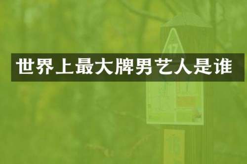 世界上最大牌男艺人是谁