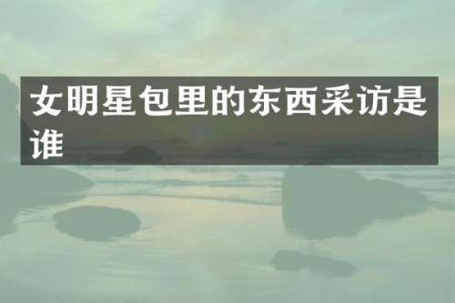 女明星包里的东西采访是谁
