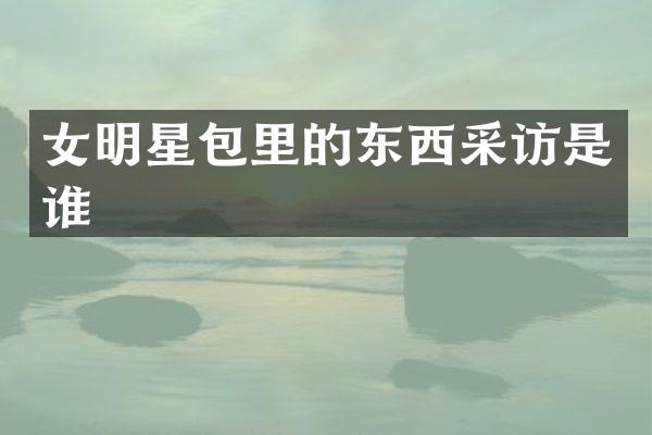 女明星包里的东西采访是谁
