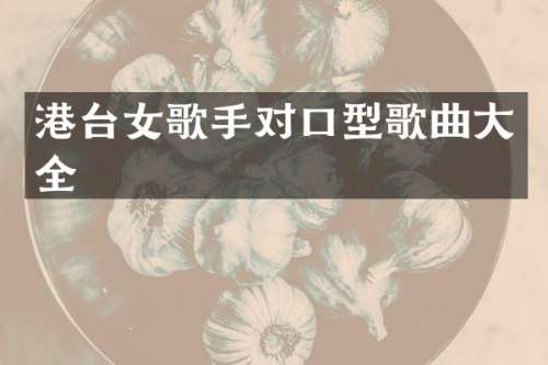 港台女歌手对口型歌曲大全