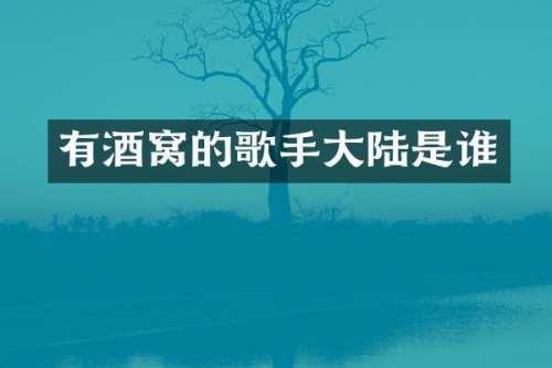 有酒窝的歌手大陆是谁