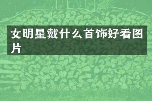女明星戴什么首饰好看图片