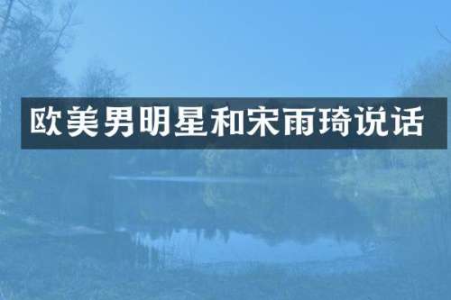 欧美男明星和宋雨琦说话