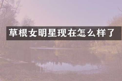 草根女明星现在怎么样了