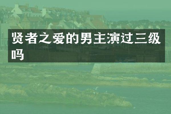 贤者之爱的男主演过三级吗