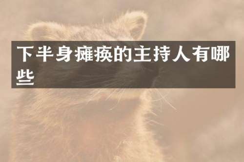下半身瘫痪的主持人有哪些