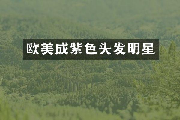 欧美成紫色头发明星