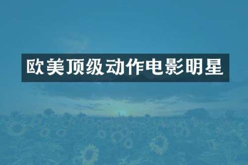 欧美顶级动作电影明星