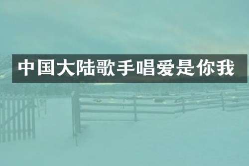 中国大陆歌手唱爱是你我