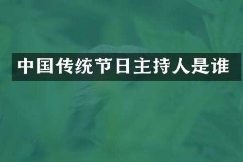 中国传统节日主持人是谁