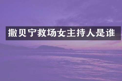 撒贝宁救场女主持人是谁