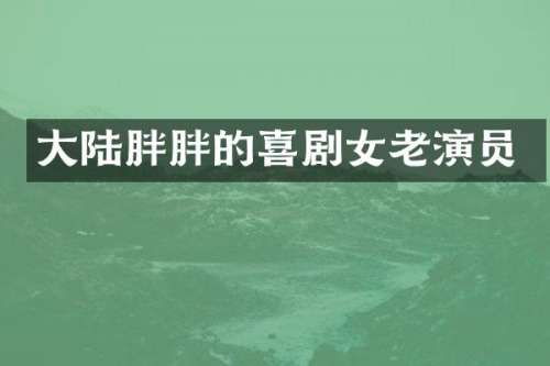 大陆胖胖的喜剧女老演员