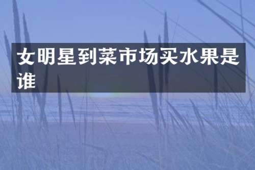 女明星到菜市场买水果是谁