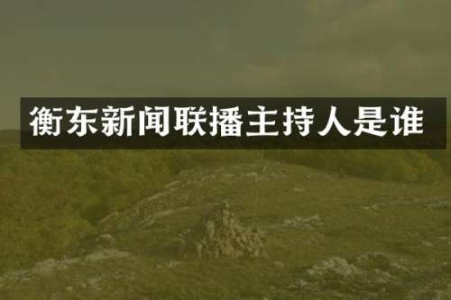 衡东新闻联播主持人是谁