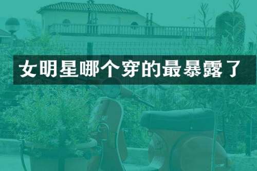 女明星哪个穿的最暴了