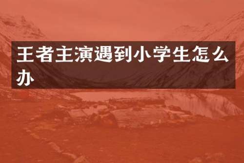 王者主演遇到小学生怎么办