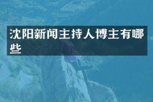 沈阳新闻主持人博主有哪些