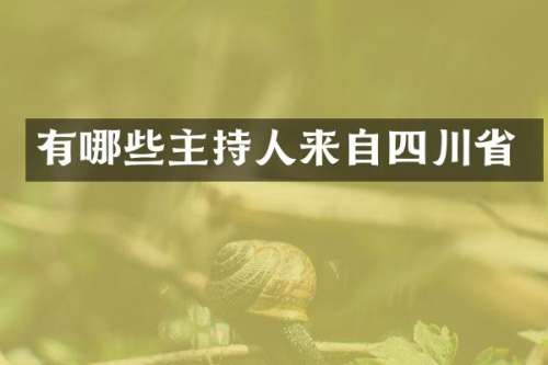 有哪些主持人来自四川省