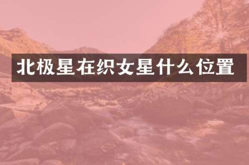 北极星在织女星什么位置
