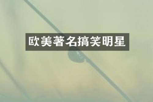 欧美著名搞笑明星