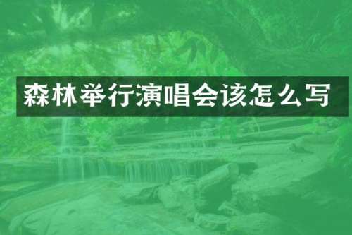 森林举行演唱会该怎么写