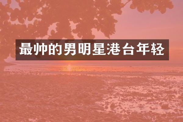 最帅的男明星港台年轻