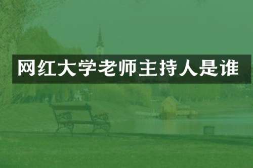 网红大学老师主持人是谁