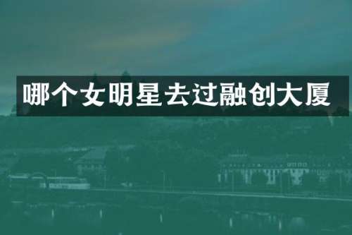 哪个女明星去过融创大厦