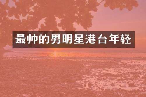 最帅的男明星港台年轻