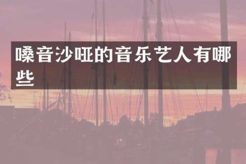 嗓音沙哑的音乐艺人有哪些