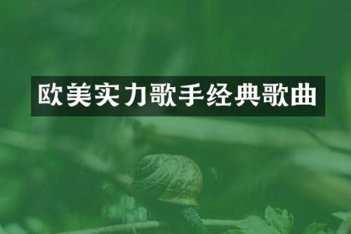 欧美实力歌手经典歌曲