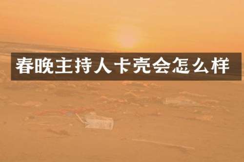 主持人卡壳会怎么样