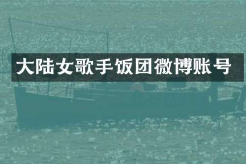 大陆女歌手饭团微博账号