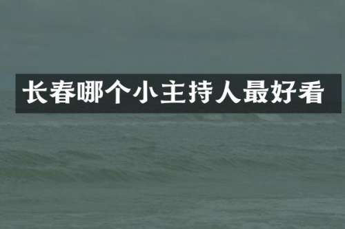 长春哪个小主持人最好看
