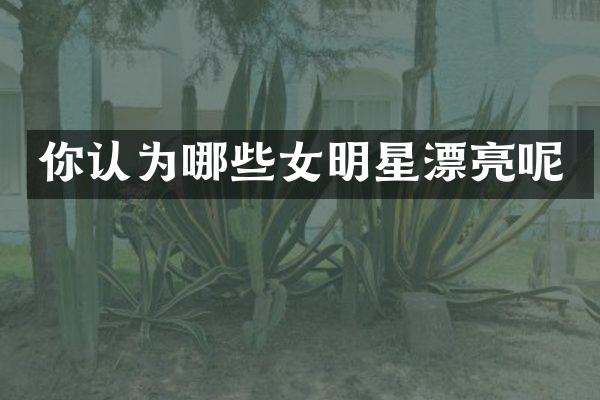 你认为哪些女明星漂亮呢