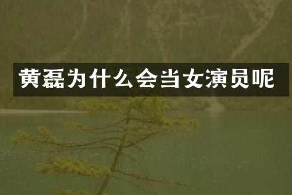 黄磊为什么会当女演员呢