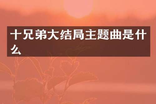 十兄弟大结局主题曲是什么