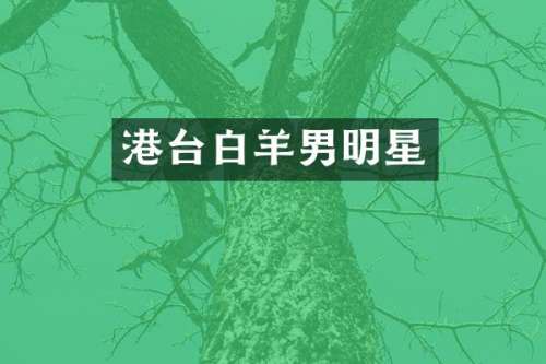 港台白羊男明星