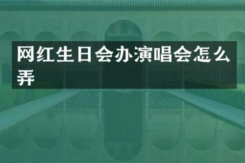 网红生日会办演唱会怎么弄