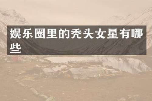 娱乐圈里的秃头女星有哪些