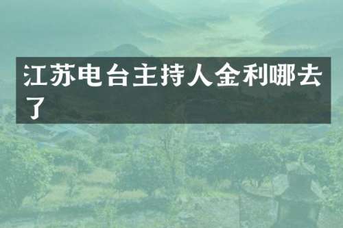 江苏电台主持人金利哪去了