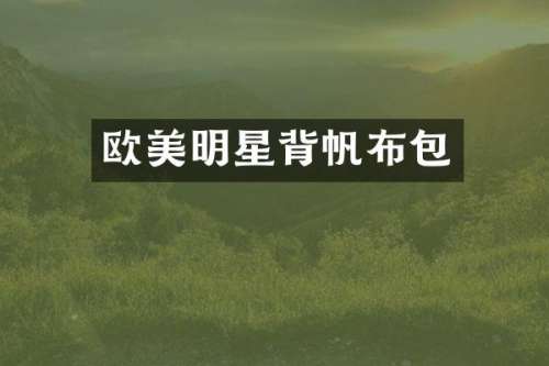 欧美明星背帆布包