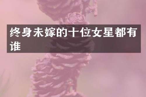 终身未嫁的十位女星都有谁