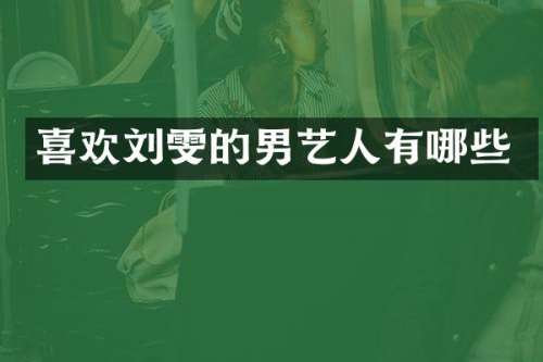 喜欢刘雯的男艺人有哪些